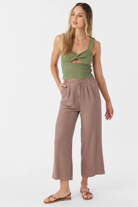 ROWAN LINEN BLEND PANTS Stylish Paperbag Waist Pants
