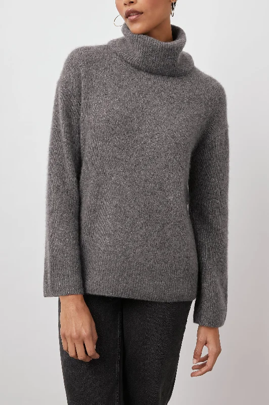 IMOGEN SWEATER - THUNDER Handmade Hand-knitted Hand-woven