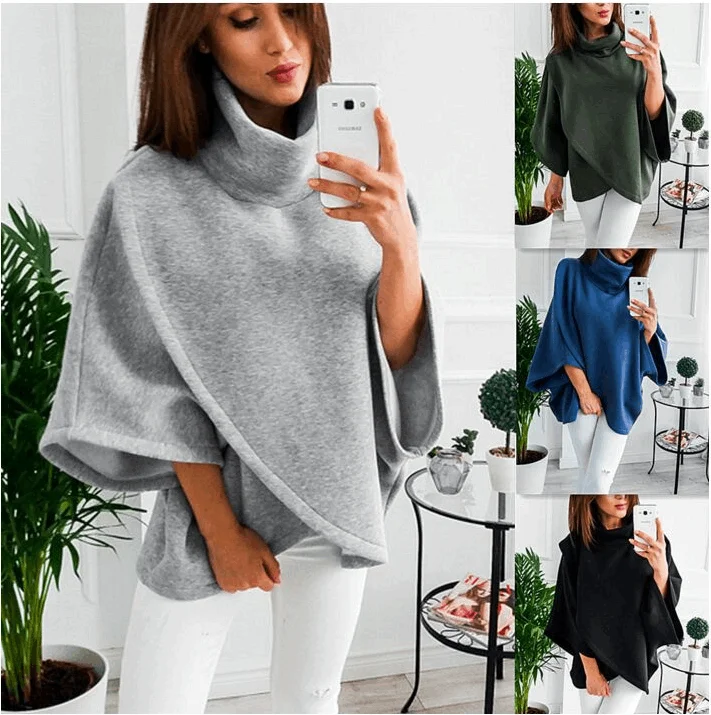 Cosy Chic: Winter High Collar Sweater | Eternal Gleams Real Fur Shearling Chenille