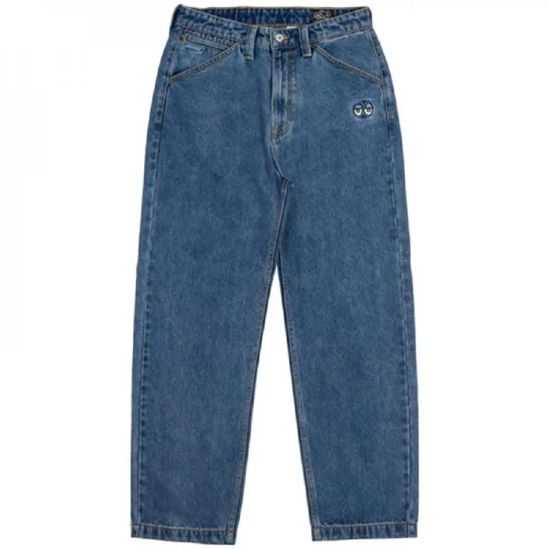 Krooked Pants Eyes Denim Twill Pant - Stone Wash Comfy Cargo Trousers