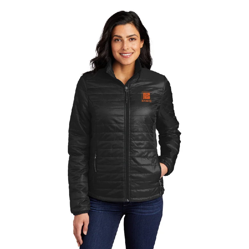 Port Authority Ladies Packable Puffy Jacket Front Pockets Side Pockets Patch Pockets Port Authority Ladies Packable Puffy Jacket Front Pockets Side Pockets Patch Pockets