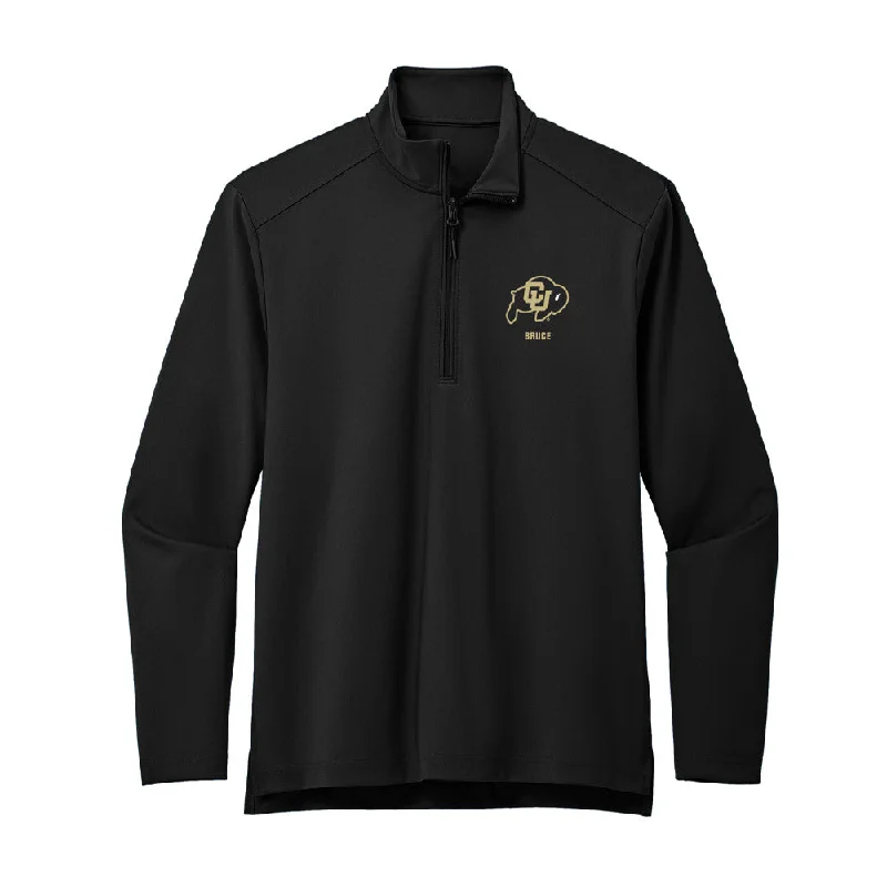 Colorado - NCAA Women's Cross Country : Eva Bruce - Premium Quarter Zip Jacket Front Pockets Side Pockets Patch Pockets Colorado - NCAA Women's Cross Country : Eva Bruce - Premium Quarter Zip Jacket Front Pockets Side Pockets Patch Pockets
