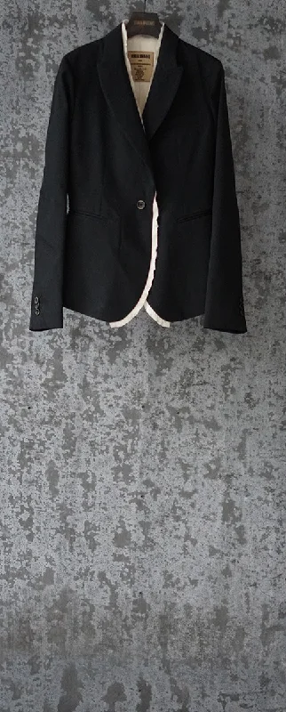 UMA WANG Karon Jacket (Black) Print Jacket Jacquard Jacket Embroidered Jacket