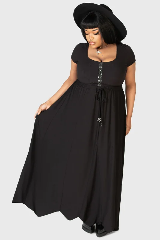 Twilight Hour Maxi Skirt [PLUS] wool skirt breathable