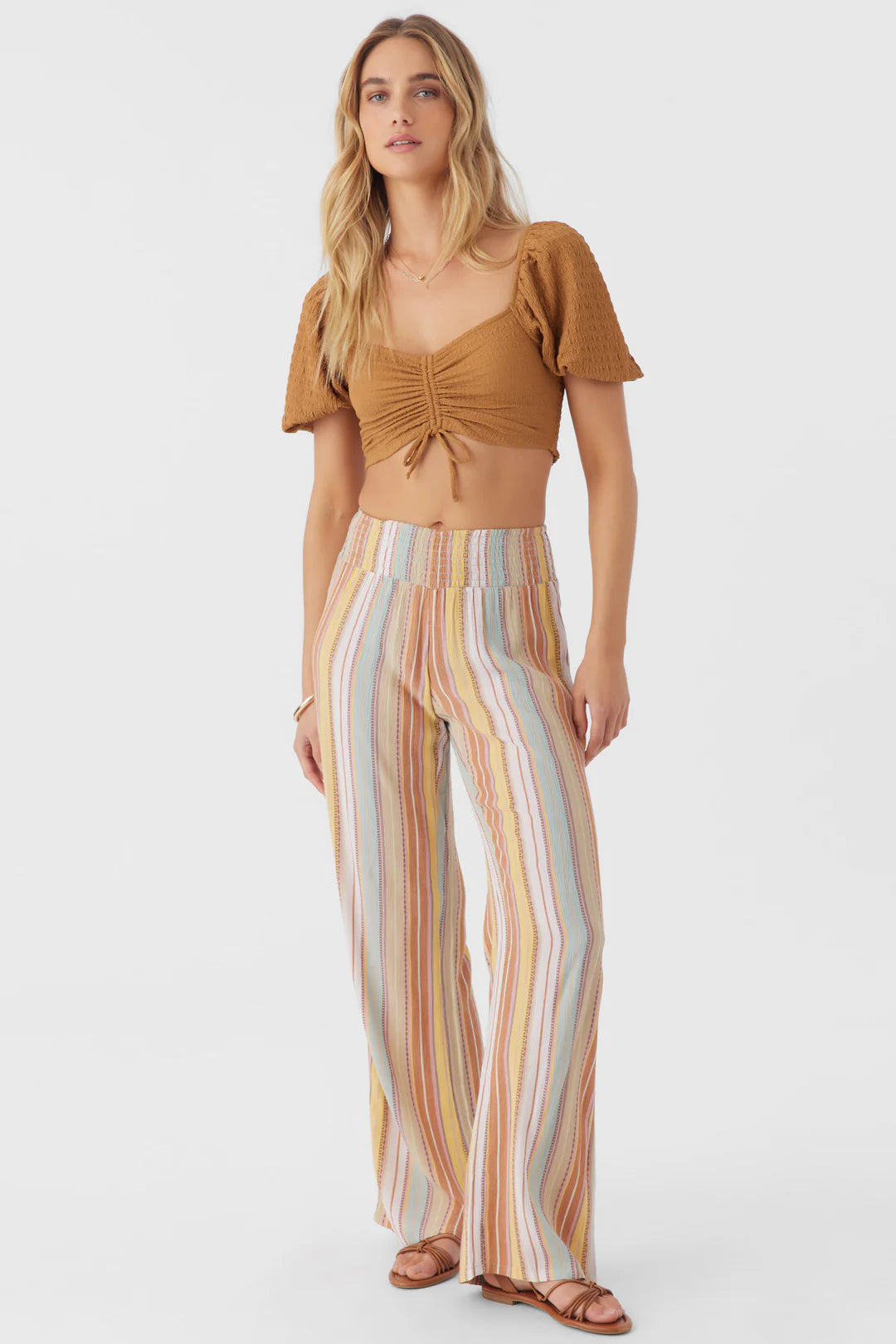 JOHNNY STRIPE BEACH PANTS Cozy Fitted Pants