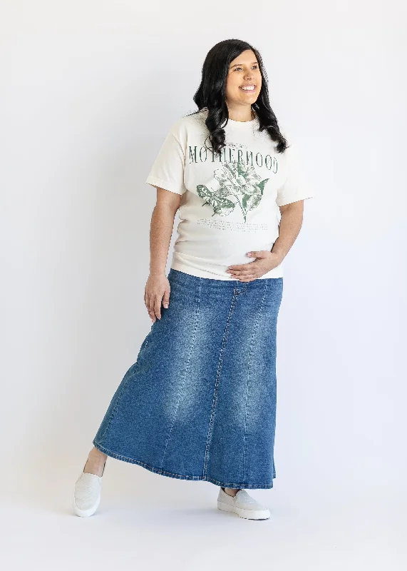 Shayla Maternity Denim Maxi Skirt - FINAL SALE summer skirt style