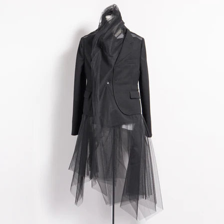 Black Comme des Garçons Tulle Jacket (Black) Jacket Blazer Coat