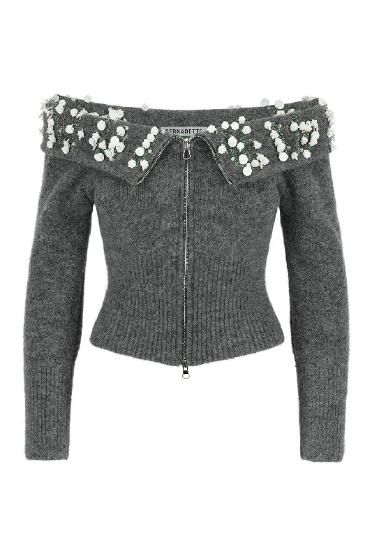 Sylva Zip Sweater Handmade Hand-knitted Hand-woven