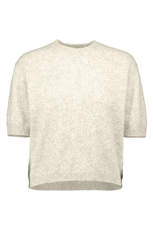 Half Sleeve Sweater - Fleur De Sel Terry Terry Cloth Terry Knit