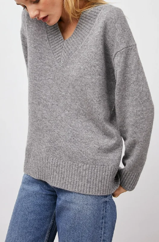 MICHELLE SWEATER - HEATHER GREY Terry Terry Cloth Terry Knit