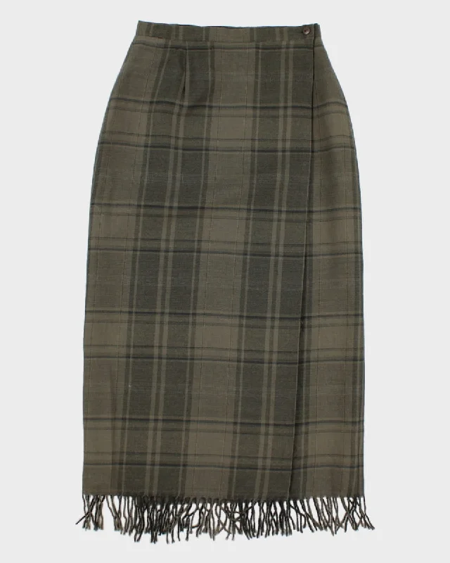 Vintage 90s Cleo Wool Skirt - S satin skirt smooth
