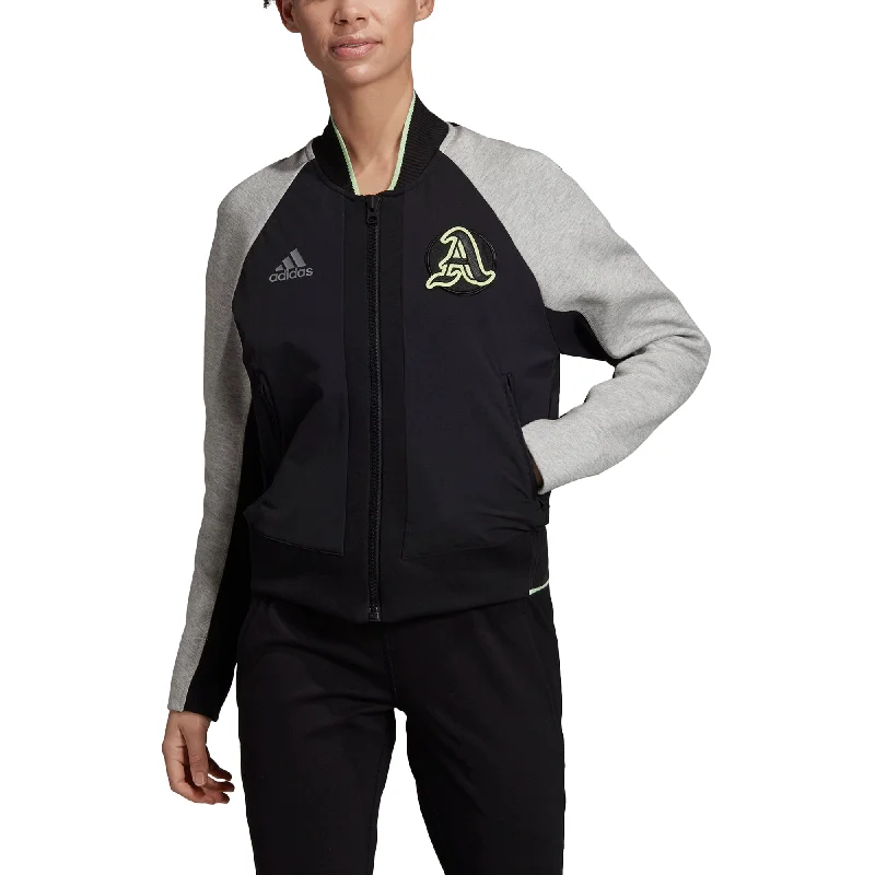 Adidas New York VRCT Womens Tennis Jacket A-Line Jacket Boat Neck Shawl Collar