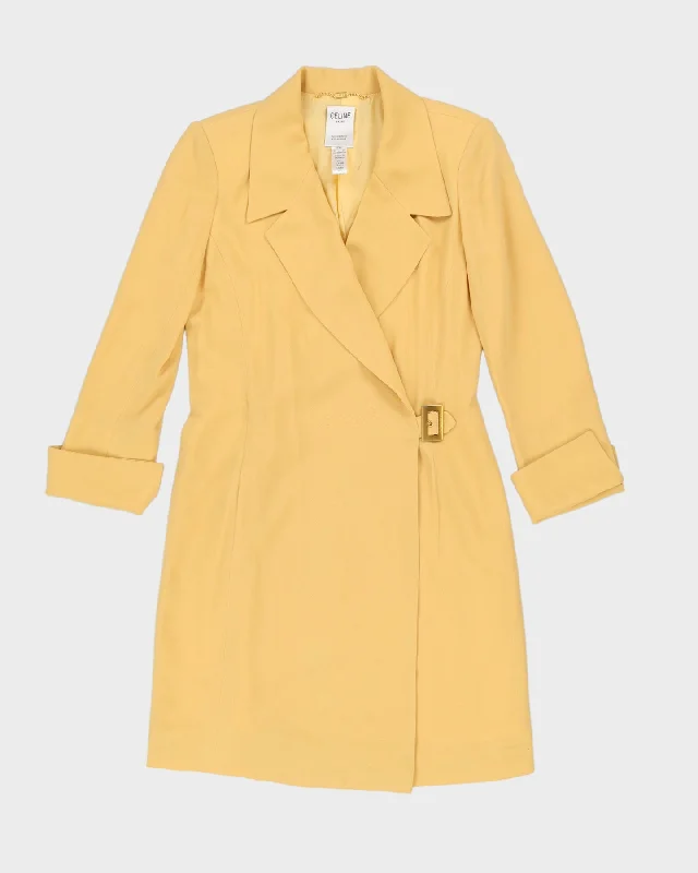Celine Paris Yellow Blazer Jacket - S Mesh Jacket Canvas Jacket Denim Jacket