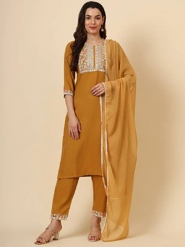 Orange Trendy Designer Readymade Pant Suit With Embroidery Work Comfy High-Waist Jeans Orange Trendy Designer Readymade Pant Suit With Embroidery Work Comfy High-Waist Jeans