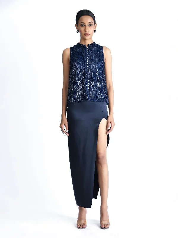 Sheeted Sleeveless Jacket Denim Fabric Leather Fabric Suede Fabric