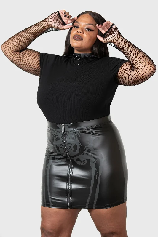 Skellington Skirt [PLUS] slim fit skirt
