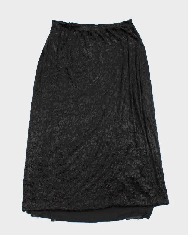Vintage 90s Donna Toran Velvet Skirt - S summer skirt style