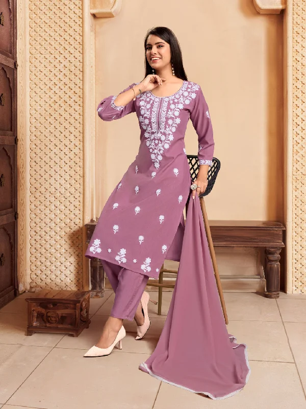 Pink Designer Readymade Pant Suit With Lacknowi Chikankari Embroidery Work Casual Yoga Pants Pink Designer Readymade Pant Suit With Lacknowi Chikankari Embroidery Work Casual Yoga Pants
