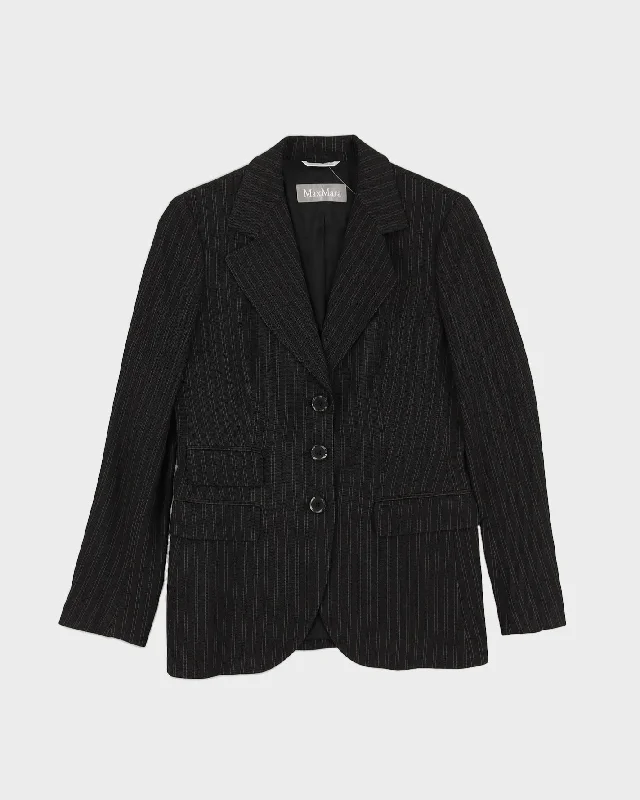 MaxMara Brown Tailored Blazer Jacket - S Faux Fur Jacket Real Fur Jacket Shearling Jacket