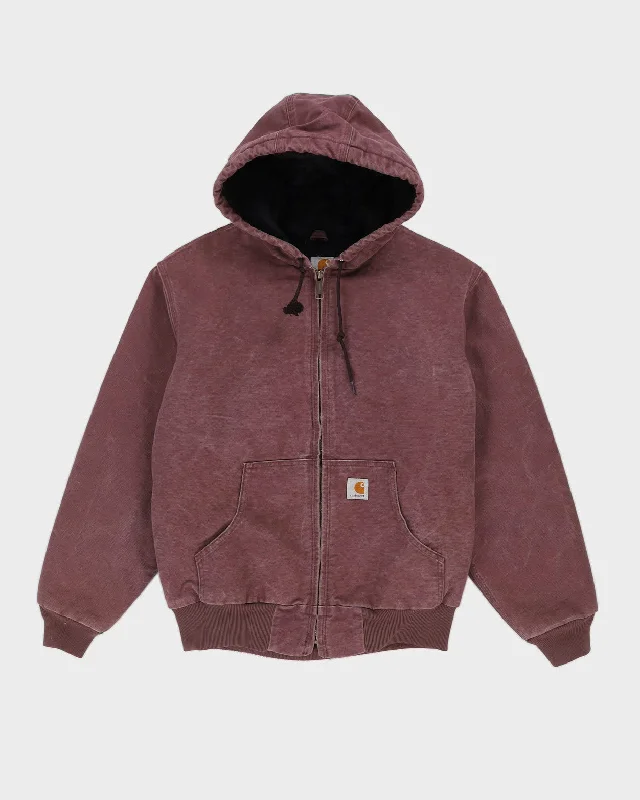 00s Carhartt Purple Workwear Hooded Jacket - M Hooded Jacket Caped Jacket Shawl Collar Jacket 00s Carhartt Purple Workwear Hooded Jacket - M Hooded Jacket Caped Jacket Shawl Collar Jacket