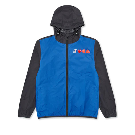 Play CDG x K-Way Zip Jacket (Blue/Black) Cotton Jacket Linen Jacket Terry Jacket