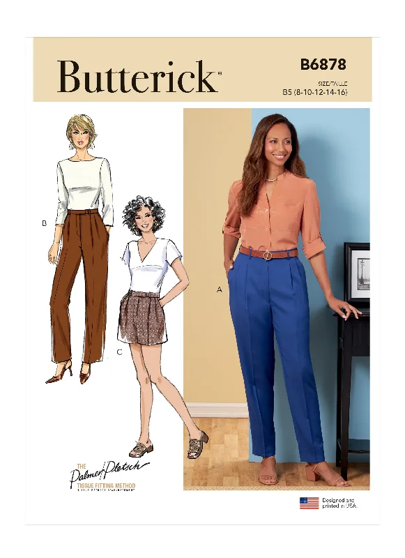 Butterick Pattern B6878 Misses' Pants and Shorts Classic Chino Pants