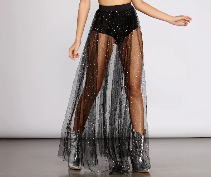 All The Glitz And Glimmer Maxi Skirt lace skirt elegant