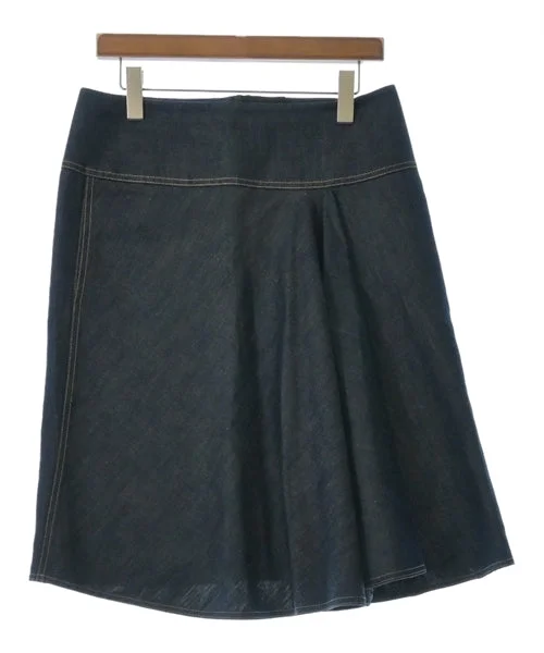 HERMES Knee length skirts chiffon skirt floaty