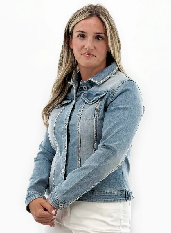Orly #251285 denim jacket Wool Fabric Cashmere Fabric Tweed Fabric