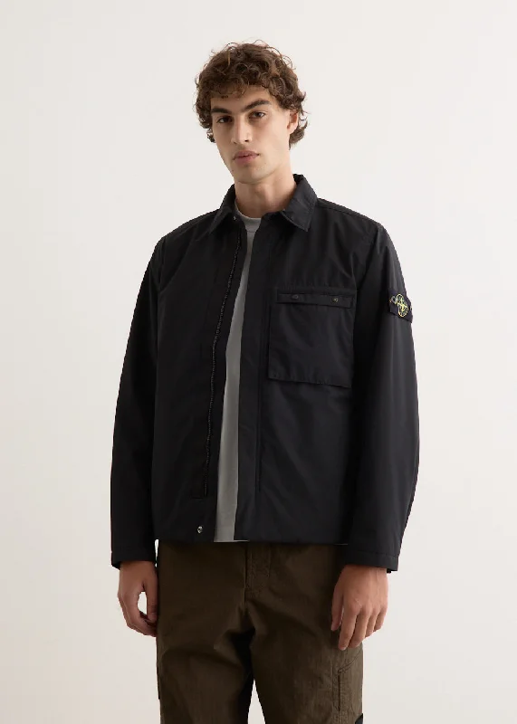 Light Soft Shell Coach Jacket A-Line Jacket Boat Neck Shawl Collar
