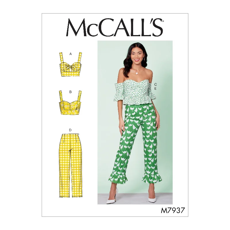 McCall's Pattern M7937 Misses' Tops and Pants Casual Track Pants