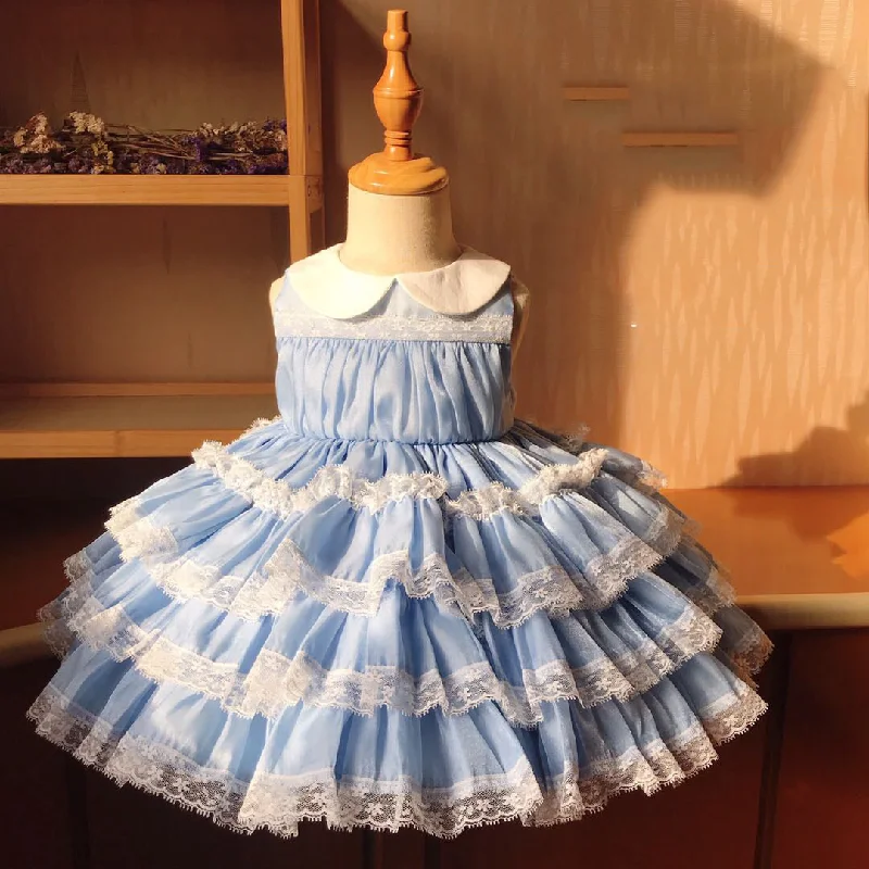 Baby Girl Dress Toddler Summer Doll Collar Cake Fluffy Princess Communion Party Dress Tunics Seasonal trendy Baby Girl Dress Toddler Summer Doll Collar Cake Fluffy Princess Communion Party Dress Tunics Seasonal trendy