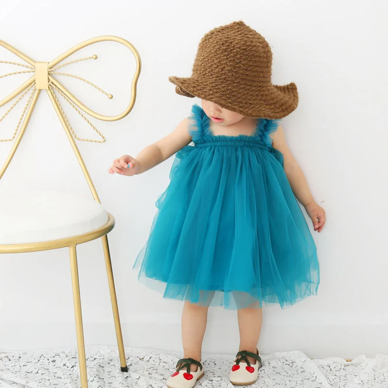 Baby Girl Party Dress Summer Mesh Sling Fluffy Princess Birthday Dress Tunics Silk luxurious Baby Girl Party Dress Summer Mesh Sling Fluffy Princess Birthday Dress Tunics Silk luxurious