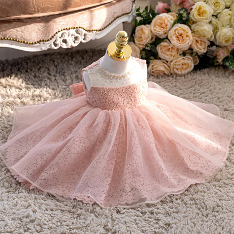 Toddler Ball Gowns Baby Girl Round Neck Embroidery Puffy Sleeveless Birthday Party Dress Tunics Lace romantic Toddler Ball Gowns Baby Girl Round Neck Embroidery Puffy Sleeveless Birthday Party Dress Tunics Lace romantic